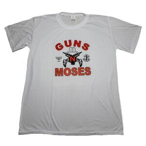 Guns N Moses XL White Humor Religion T Shirt P118C